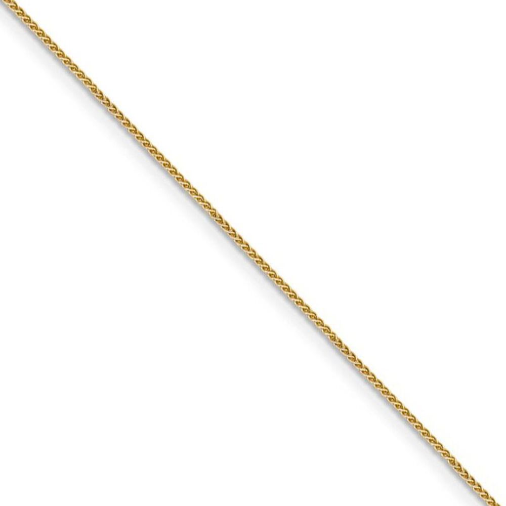 0.8mm, 14k Yellow Gold, Solid Spiga Chain Necklace, 18 Inch
